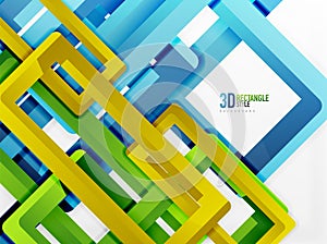 Rectangle tube elements, vector background