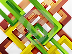 Rectangle tube elements, vector background