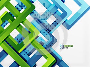 Rectangle tube elements, vector background