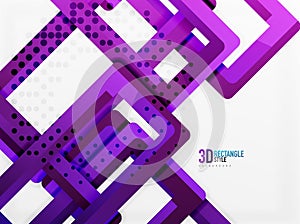 Rectangle tube elements, vector background