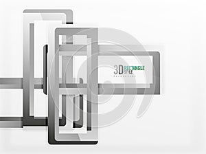 Rectangle tube elements, vector background