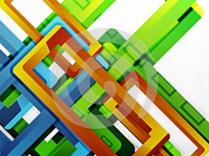 Rectangle tube elements, vector background