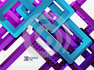 Rectangle tube elements, vector background