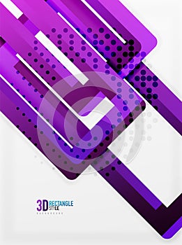 Rectangle tube elements, vector background
