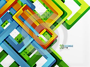 Rectangle tube elements, vector background