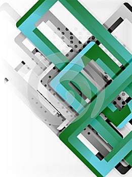 Rectangle tube elements, vector background