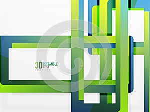 Rectangle tube elements, vector background