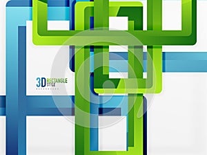 Rectangle tube elements, vector background