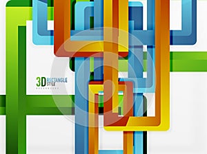 Rectangle tube elements, vector background