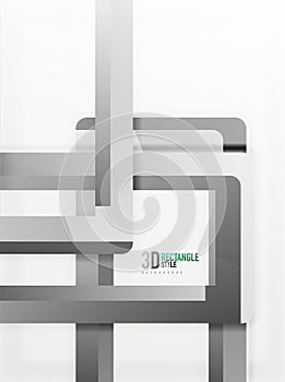 Rectangle tube elements, vector background