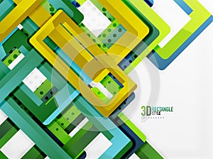 Rectangle tube elements, vector background