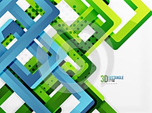 Rectangle tube elements, vector background