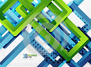 Rectangle tube elements, vector background