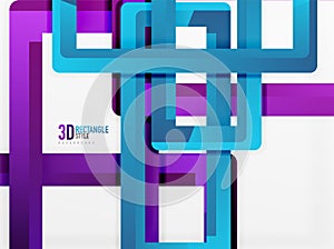 Rectangle tube elements, vector background