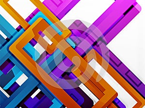 Rectangle tube elements, vector background