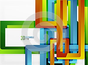 Rectangle tube elements, vector background