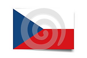Rectangle vector flag of Czech Republic
