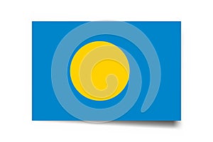 Rectangle vector flag of Palau