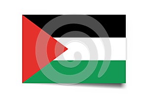 Rectangle vector flag of Palestine