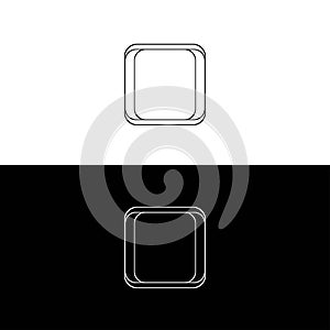 Rectangle vector logo template design