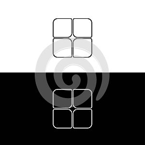 Rectangle vector logo template design