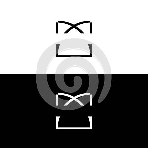 Rectangle vector logo template design