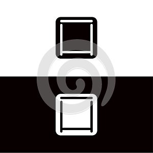 Rectangle vector logo template design