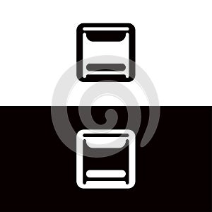 Rectangle vector logo template design