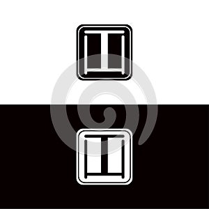 Rectangle vector logo template design