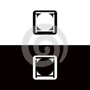 Rectangle vector logo template design