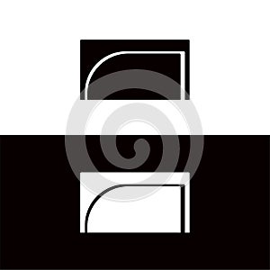 Rectangle vector logo template design