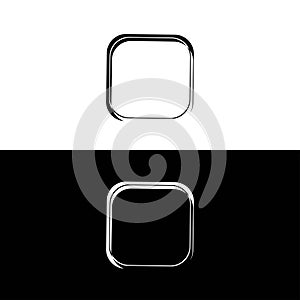 Rectangle vector logo template design