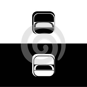 Rectangle vector logo template design