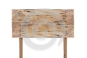 Rectangle wood sign board isolated on white background. Old wooden sign board isolated. Wooden signboard isolated