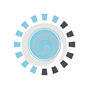 Rectangles loading circle flat style icon vector design