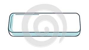 Rectangular bar icon, abstract shape element , vector design Generative AI