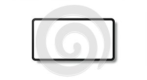 Rectangular black frame with rounded corners against a white background. The frame