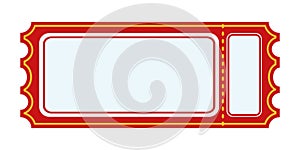 Rectangular Blank Vintage Ticket