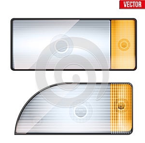 Rectangular car headlight