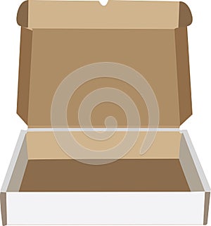 Rectangular cardboard box for shipping photo