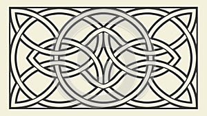 Rectangular Celtic Knot Border Vector Design, vector design Generative AI