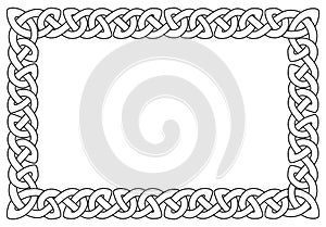 Rectangular celtic ornamental frame