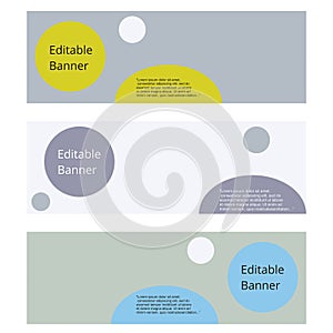 Rectangular colorful banners template for marketing or branding with copy space