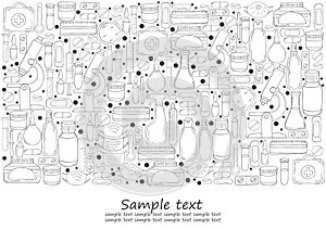 Monochrome medical illustrations. Coloring pages, black and white