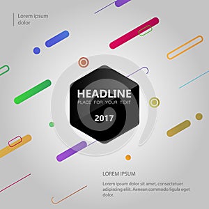 Concept rectangular banner. Vector image.