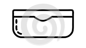 Rectangular Container Storage Box Vector Outline, vector design Generative AI