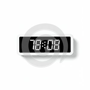 Rectangular digital clock displaying the time 