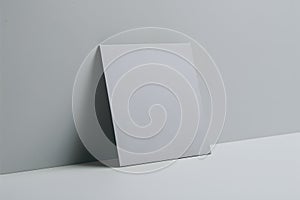 Rectangular object with sharp edge and raised top against gray background