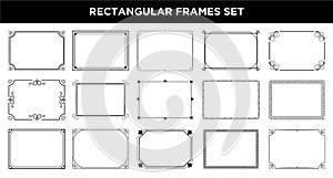 Rectangular  frames set Vector.