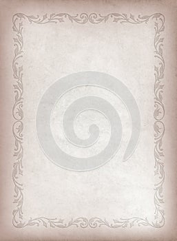 Rectangular framework on a piece of old parchment.